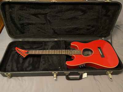 1985-86  KRAMER FERRINGTON KFS-2 Electric / Acoustic Guitar Red W / OHSC