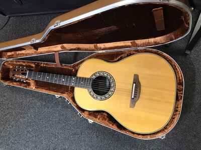 Ovation Folklore 1614 acoustic 12 fret guitar made in USA 1981 excellent w /  case