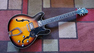 Hagstrom Viking Semi-Acoustic Electric Guitar >> Vintage