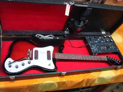 1966 Silvertone 1452L Solid Body Electric Guitar Amp in Case Danelectro Dano