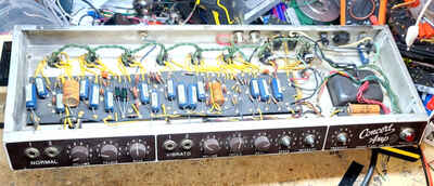 1960??s Fender Concert 6G12A  Amp Chassis. Retubed Works Great! Brownface  As-IS