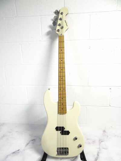 1980s Kay State of the Art P-Bass Guitar 4 String White