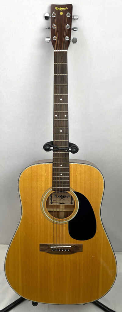Vintage Lotus L110 Full Size Acoustic Guitar & Fleece Lined Hard Case