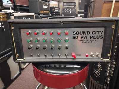 Vintage Sound City 50 PA Plus Amp Dallas Arbiter England Tube Amplifier
