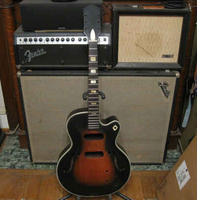 Vintage 1957 Harmony Silvertone H-62 Archtop Guitar Body Neck - Refinished
