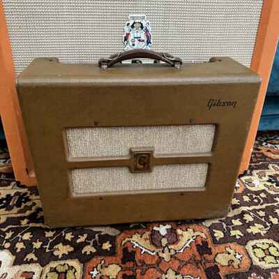 Vintage 1950s Gibson GA20 65w Brown USA Valve Amplifier Combo w /  Jensen P12R