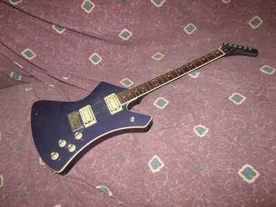 Vintage 1983 Washburn Japan A10-V Electric Guitar Purple Metallic