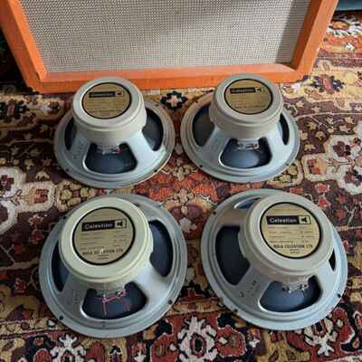 Quad 4x Vintage 1974 Celestion Creamback G12H 30w 16ohm T1217 12" Speaker 1970s*