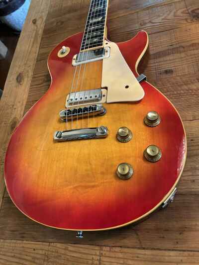 1976 Les Paul Deluxe Cherry Sunburst Original With Gibson HSC