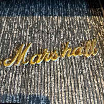Vintage 1960s Marshall *Original* Gold Pinstripe JTM Valve Amplifier Logo *RARE*