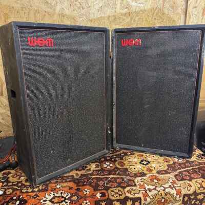 Vintage 1970s WEM Super Dual 12 2x12 Amplifier Cabinets EMPTY *Ex Allan Gordon*