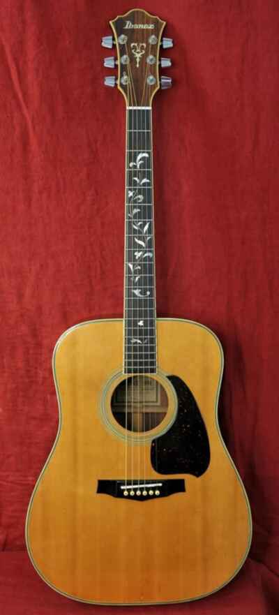 Ibanez  V390 Tree of Life Vintage Series Acoustic Guitar w /  Hard Case   Nice