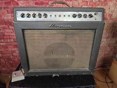 1960s Ampeg G-12 Gemini I Guitar Tube Combo Amplifier w /  Footswitch ?Video Demo