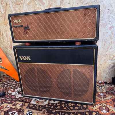 Vintage 1963 Vox AC30 Super Twin Guitar Valve Amplifier Head w /  Cabinet *1960s*