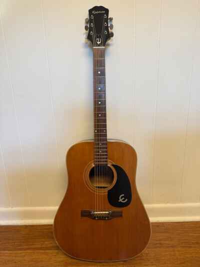 Vintage 1970s Epiphone FT-145 Acoustic Guitar
