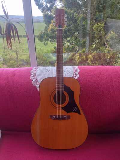 Rare Vintage Kay KD28 6 String Guitar Recanati Made in Italy 1970s