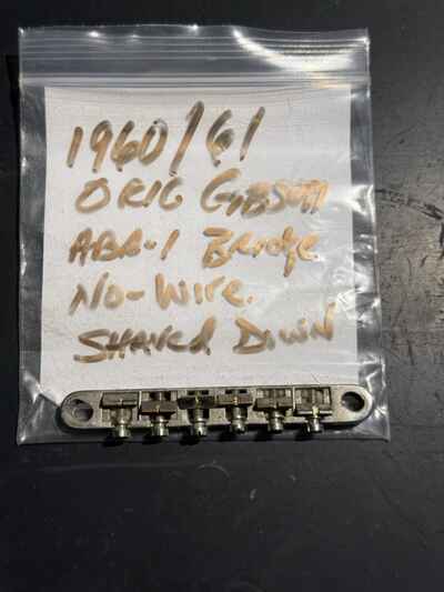 1959 Original Gibson ABR-1  NO Wire Shaved Bridge With Saddles