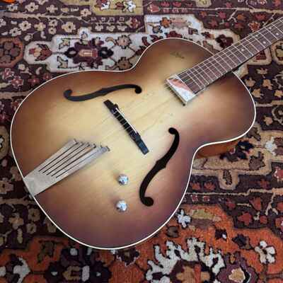 Vintage 1960 Hofner Congress Brunette Sunburst Electric Archtop Guitar *1960s*