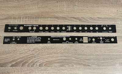 Fender Silverface 1975 Super Twin amplifier front rear control plates faceplates