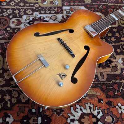 Vintage 1950s 1960s Framus Stella 5 / 53-59 Sunburst Electric Archtop S-Cut Guitar