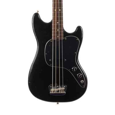 Vintage Fender Musicmaster Bass Black 1977