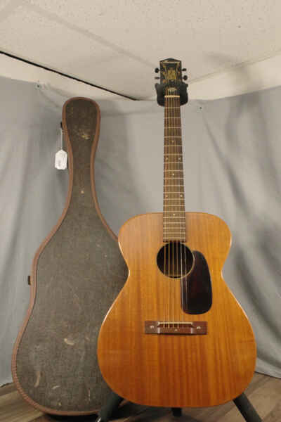 VINTAGE HARMONY H165 GUITAR  1960s MAHOGANEY, W /  CASE - (6MUL25CB)