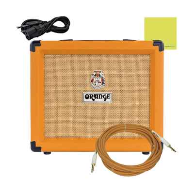 Orange Crush 20 Guitar Combo Amp Bundle w / Pig Hog Woven Instrument Cable, Pow