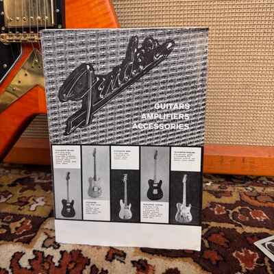 Vintage 1975 Fender USA Guitar Bass Amplifier Catalog Catalogue Brochure 1970s