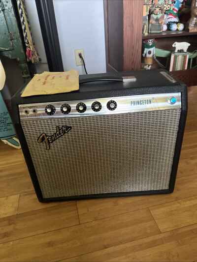 1967-68-69? Fender Princeton Amp Silver Face Very Nice!!! ~ Tested ~ Read All