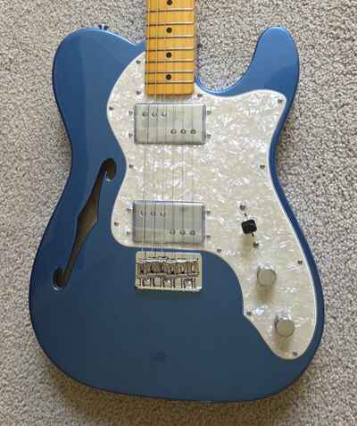 Fender American Vintage II 1972 Telecaster Thinline Guitar, Lake Placid Blue, HC