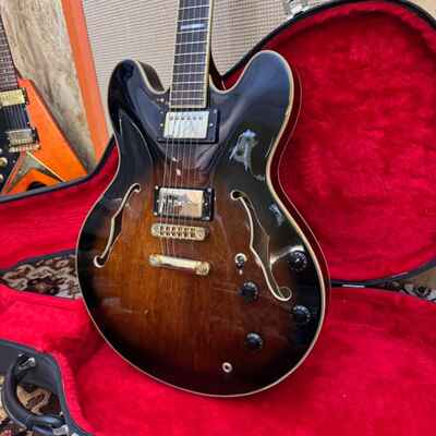 Vintage 1988 Epiphone by Gibson Sheraton VSB Electric Guitar w /  Hard Case 1980s