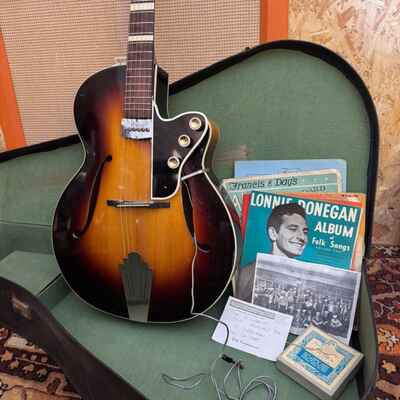 Vintage 1950s Framus Capri Electric Archtop Guitar Hofner Pickup & OHSC *1-Owner