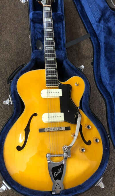Guild X-175B Manhattan Hollowbody Archtop Electric Guitar with Vibrato and OHSC