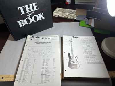 Vintg 1980s Fender Guitar Bass Amplifier Dealer Slick Parts List Sheets Binder