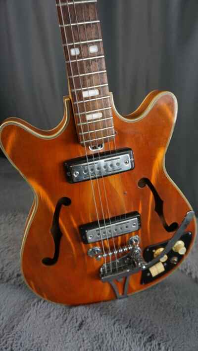 Teisco EP-14 1960s - Brown Semi Hollow Electric