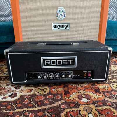 Vintage 1979 1980 Roost SR50 50w EL34 Mullard UK Valve Amplifier Head *1970s*