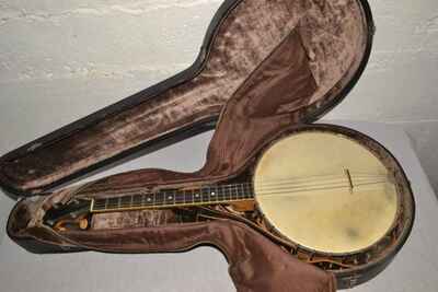 Antique / Vtg 1924 Vega Little Wonder Tenor Banjo NICE!!