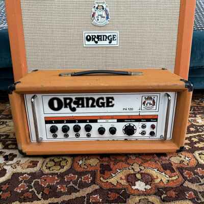 Vintage 1974 Orange PA120 120w Pics & Text EL34 Valve Amplifier Head *1970s*