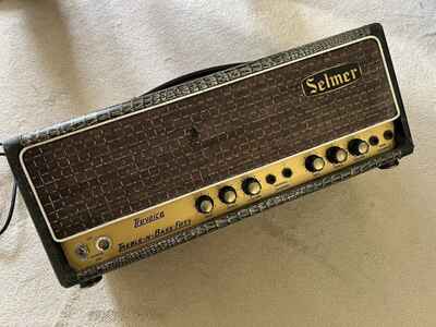 Selmer Treble ?N?? Bass Fifty. Croc Skin. 1960??s Vintage Amp Head.