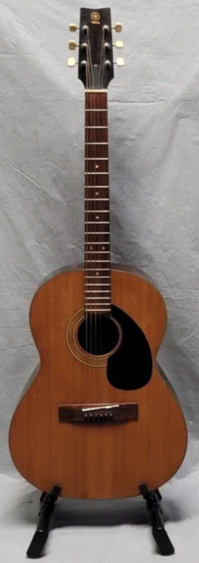 1976 Yamaha FG-75-1 Flat Top Right Handed Folk Acoustic Guitar * Black Label *