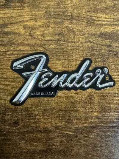 Vintage 1970??s USA Fender Amp Case Logo Plate Badge Emblem Strat Tele