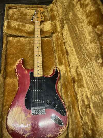 1978 fender stratocaster usa, hardtail, wine red