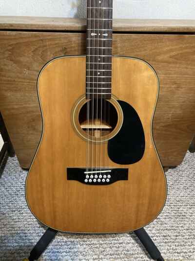 SIGMA MARTIN 12 STRING GUITAR FISHMAN pickup. CASE. PROFESSIONAL INSTRUMENT