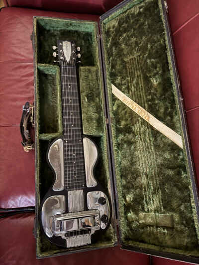 RICKENBACKER B-6 PANDA VINTAGE 1950s 6-STRING LAP STEEL ELECTRO GUITAR USA + HSC