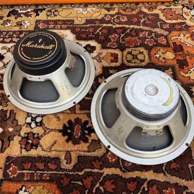 Pair 2x Vintage 1978 Celestion Blackback G12M 25w 16ohm 75hZ T1221 12" Speakers