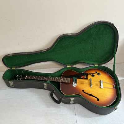1950s-1960s Gibson ES-125T Sunburst , Works Guitar With Case, Beautiful Crazing