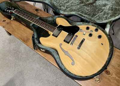 Yamaha SA-800 1982-89 Semi Hollow Natural Amber Spinex Pickups Case MIJ Japan