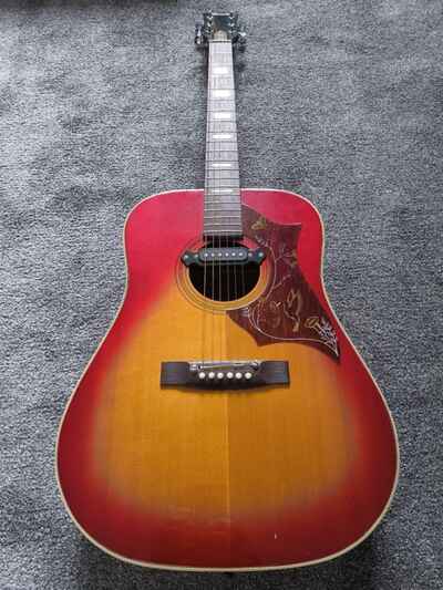 Terada 1967 electro acoustic hummingbird made in Japan guitar pre law suit