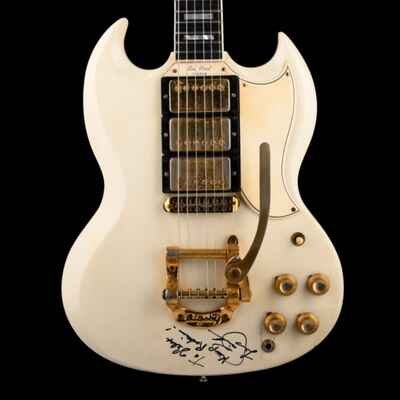 Vintage 1963 Gibson Les Paul Custom SG White with Case - Signed by Les Paul