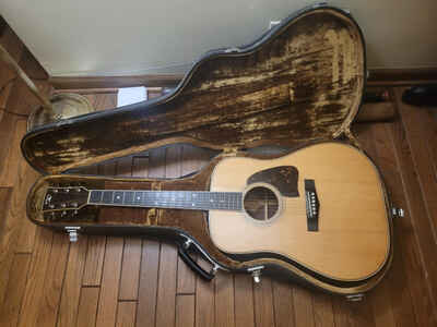 1976 Tama TW-010 Acoustic Jumbo Guitar 3piece Redwood Ebony Board Original Owner